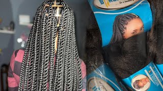 How to achieve the trending braids style using wool beginners friendly [upl. by Nabla88]