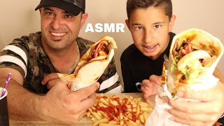 ASMR Döner kebap ve cips TürkçeEnglish [upl. by Annil]