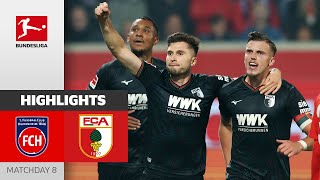 Thrilling 7  GoalsSpectacle  Heidenheim  Augsburg 25  Highlights  Matchday 8 – Bundesliga [upl. by Anilah]