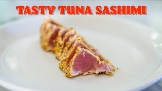 EASY TUNA SASHIMI  tasty with albacore or yellowfin [upl. by Llehsam108]