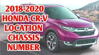 20182020 Honda CRV chassis number location [upl. by Alyce]