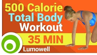 500 Calorie Workout No Equipment [upl. by Eiznek183]