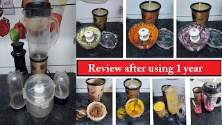 Review After Using 1 Year  Wonderchef Nutri Blend 400 Juicer Mixer Grinder  wonderchefnutriblend [upl. by Auqenahs201]