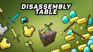 Deconstruction Table mod tutorial Disassembly workbench Minecraft java [upl. by Oelc]