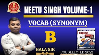 Important Vocab Words Neetu Singh Volume 1   By bala sir CGL SELECTED 2022 [upl. by Ikceb]