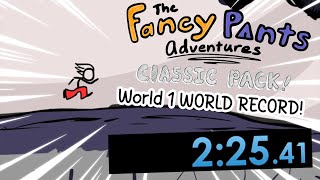 WR Fancy Pants Classic Pack World 1 Speedrun in 22541 [upl. by Artekal]