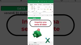 EXCEL TRUCCHI 📅 Riempimento automatico le serie di date shorts [upl. by Trahurn]