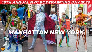 LIVE New York 10th Annual NYC Body Painting Day • Parade 2023 Andy Golub [upl. by Hunsinger452]