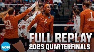 Texas vs Stanford 2023 NCAA volleyball tournament quarterfinals  FULL REPLAY [upl. by Snowman]