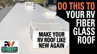 RV FIBERGLASS ROOF COATING amp GUTTER SEALANT REPAIR [upl. by Atiuqan]