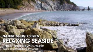 Relaxing Seaside Ocean Waves  with gentle soothing music [upl. by Llerdna]