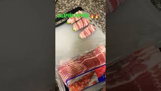 JALAPEÑO POPPERS RECIPE 🔥🔥jalapenopoppers food shorts fyp viral LIKE amp SUBSCRIBE 👍🏼 [upl. by Sirred410]