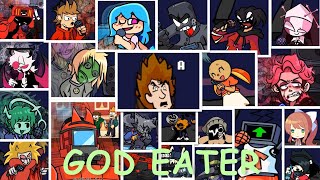 FNF God Eater But  Different Characters Sing It Everyone Sings God Eater [upl. by Adnarrim]