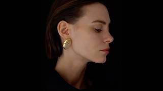 Bold Minimalist Gold Rutilated Quartz Earrings [upl. by Acisset]