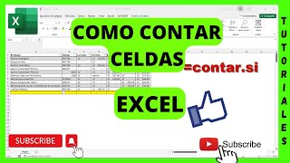 ✅ Como contar celdas que contienen texto en Excel  ✅funcion contarsi [upl. by Maegan774]