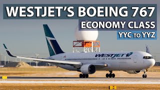 WestJet Boeing 767 Economy Class Review  Calgary to Toronto [upl. by Nalhsa]