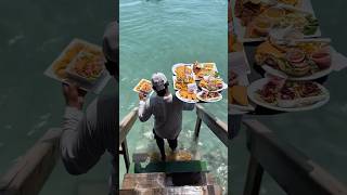 Restaurant in the water on the beaches of the Philippines [upl. by Nairdad]