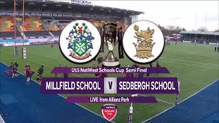 U15s NatWest Schools Cup Semi Final Highlights Millfield v Sedbergh [upl. by Yeknarf]