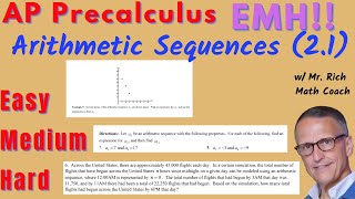 Arithmetic Sequences  EasyMedium Hard [upl. by Niamrej]