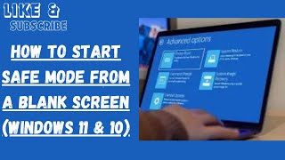 How to Start Safe Mode from a Blank Screen Windows 11 amp 10 [upl. by Yeclek]