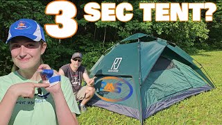 The Reactive Outdoor 3 Second Tent Review Can A 12 Year Old With A Splint Put It Up In 3 Seconds [upl. by Aissila]