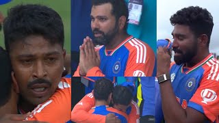 Hardik Pandya virat Kohli Rohit Sharma  Indian Players crying after winning T20 WORLDCUP FINAL [upl. by Alby91]