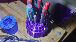 Hex screwdriver holder Extra holding space 3D Printed [upl. by Ramunni901]