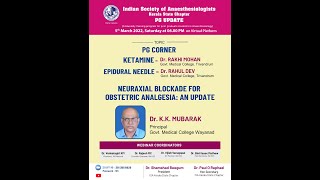 Neuraxial Blockade for Obstetric Analgesia  An Update Ketamine Epidural Needle [upl. by Lulu]