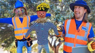 Handyman Hal builds Scarecrows  How to build a Scarecrow [upl. by Assinna]