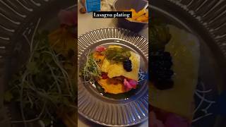 Veg Lasagna Plating😋  Garnish  by ChefSohel ❤️ shorts ytshorts food video youtubeshorts [upl. by Nauqe]