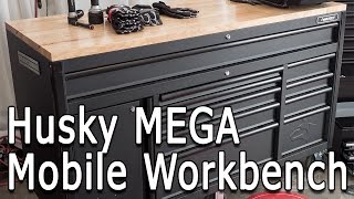 Husky 60inch 10Drawer Mobile Tool Storage Workbench Preview [upl. by Arther]