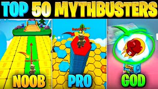 Top 50 Mythbusters in Stumble Guys  Ultimate Guide to Become a Pro [upl. by Winfield]