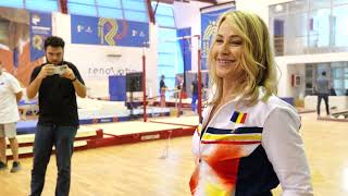 Fetele din lotul național de gimnastică au fost încurajate de Nadia pentru JO [upl. by Harden]