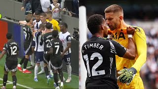 Arsenal vs Tottenham Brawl After Timbers Controversial Challenge on Porro [upl. by Shatzer86]