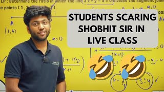 Student SCARING Shobhit sir in live class 🤣🤣 shobhitnirwan nexttoppers [upl. by Messab713]