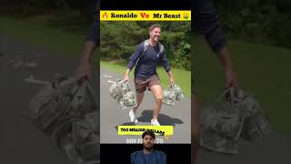 Ronaldo vs Mr beats 🥶🤯ronaldo shorts soccer shots subscribe mrbeast viralvideo football [upl. by Hooke]