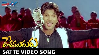 Allu Arjun Teaches his Philosophy  Satte Video Song  Desamuduru Telugu Movie Scenes  Hansika [upl. by Dario]