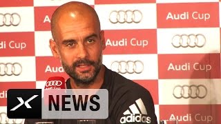 Pep Guardiola quotMario Götze einer meiner Liebstenquot  FC Bayern München  Audi Cup 2015 [upl. by Hinze]