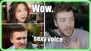 Big streamers amazed by CdawgVAs voice acting skills Ft Sykkuno Miyoung Fuslie Ludwig [upl. by Bury]