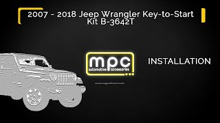 mpc  Remote Start Installation for Jeep Wrangler 20072018 KeytoStart  PlugnPlay [upl. by Ciredec]