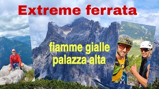 Ferrata FIAMME GIALLE palazza alta  agordino EXTREME [upl. by Harim677]