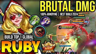 RUBY BEST BUILD 2024  BUILD TOP 1 GLOBAL RUBY GAMEPLAY  MOBILE LEGENDS✓ [upl. by Evvy]