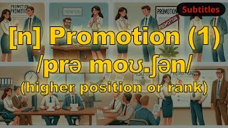 n Promotion meaning higher position or rank with 5 examples [upl. by Rehposirhc]