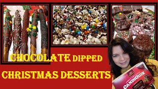 Chocolate Dipped Christmas Desserts No Bake candiquik Christmas [upl. by Muffin]