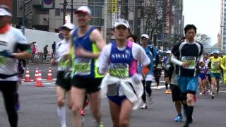 東京マラソン！女子 東銀座（３５Km地点～拡大版～ ２０１５ [upl. by Nnyleuqcaj]