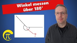 Winkel messen mit dem Geodreieck  Teil II über 180° [upl. by Yatnahs307]