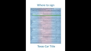 Where and how to sign your Texas Car Title as a seller [upl. by Litch]