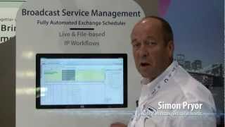 Demo Fully Automated Broadcast Exchange Scheduler  Simon Pryor  Newtec  IBC2012 [upl. by Aleik]