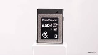 ProGrade Digital 650GB CFexpress Type B Memory Card COBALT [upl. by Nodnarb84]