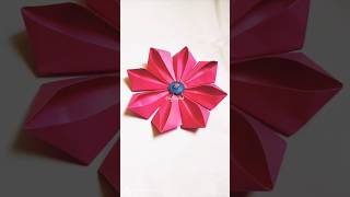 Paper Flower making🌺 flowercraft flowermaking paperflower diycraft shorts christmascrafts diy [upl. by Nitin706]